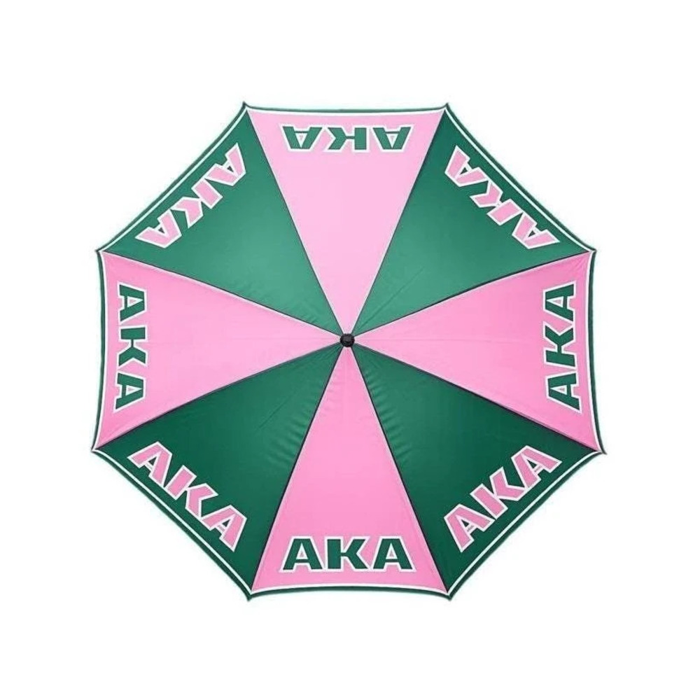 Alpha Kappa Alpha Large Golf Umbrella Pink Green Rain Umbrella Outdoor Event